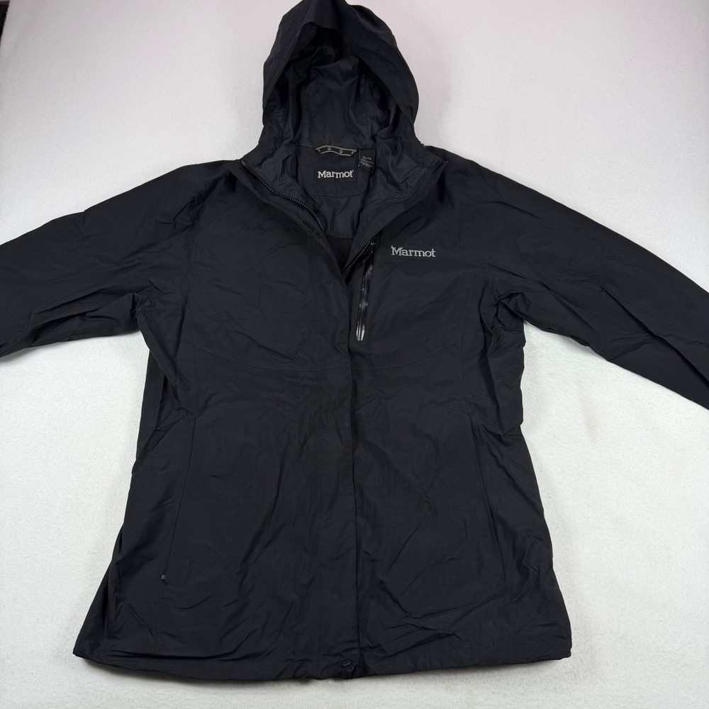 Marmot Rincon Waterproof Hooded Rain Jacket Shell Black Women's XL C55190